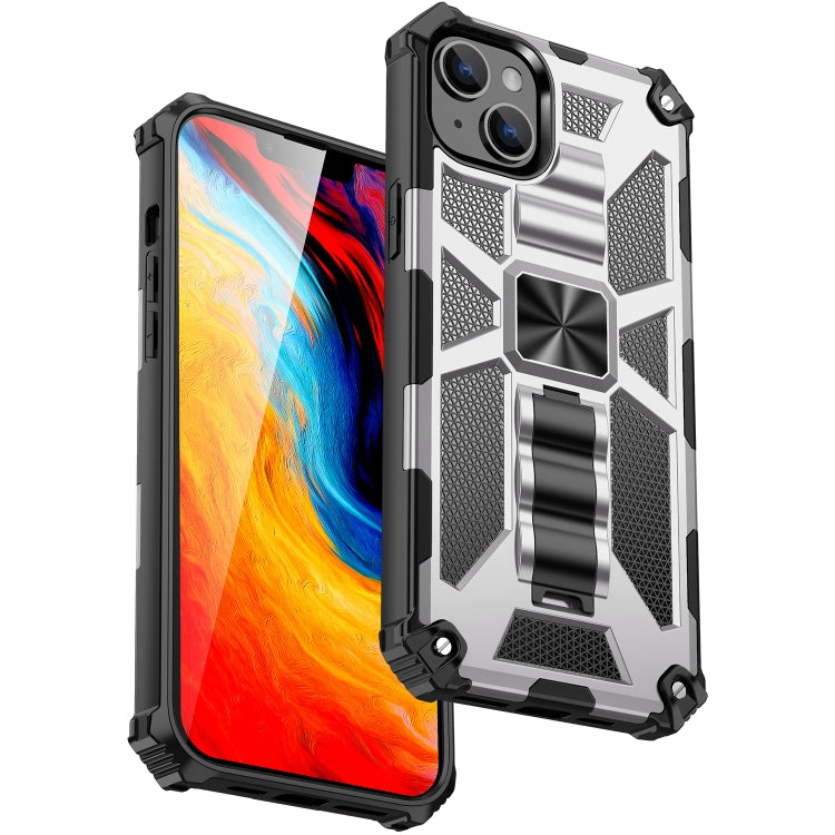 Armor Shockproof TPU + PC Magnetic Protective Phone Case with Holder, For iPhone 14, For iPhone 14 Pro, For iPhone 14 Pro Max, For iPhone 14 Plus