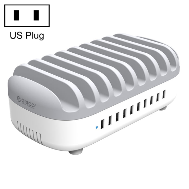 ORICO DUK-10P-DX 120W 5V 2.4A 10포트 USB 충전 스테이션, AU 플러그, EU 플러그, US 플러그, UK 플러그
