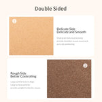 ORICO 양면 마우스 패드, 크기: 300x600mm, 코르크 + 커피, 코르크 + 핑크 PU, 코르크 + 그레이 PU