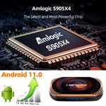MECOOL HK1RBOX X4 4K TV 박스, 안드로이드 11 Amlogic S905X4 CPU 리모컨 포함, 4GB+32GB, 4GB+64GB, 4GB+128GB