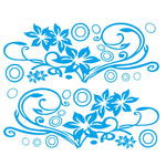 2 PCS/Set D-75 Flower Vine Pattern Car Modified Decorative Sticker, D-75