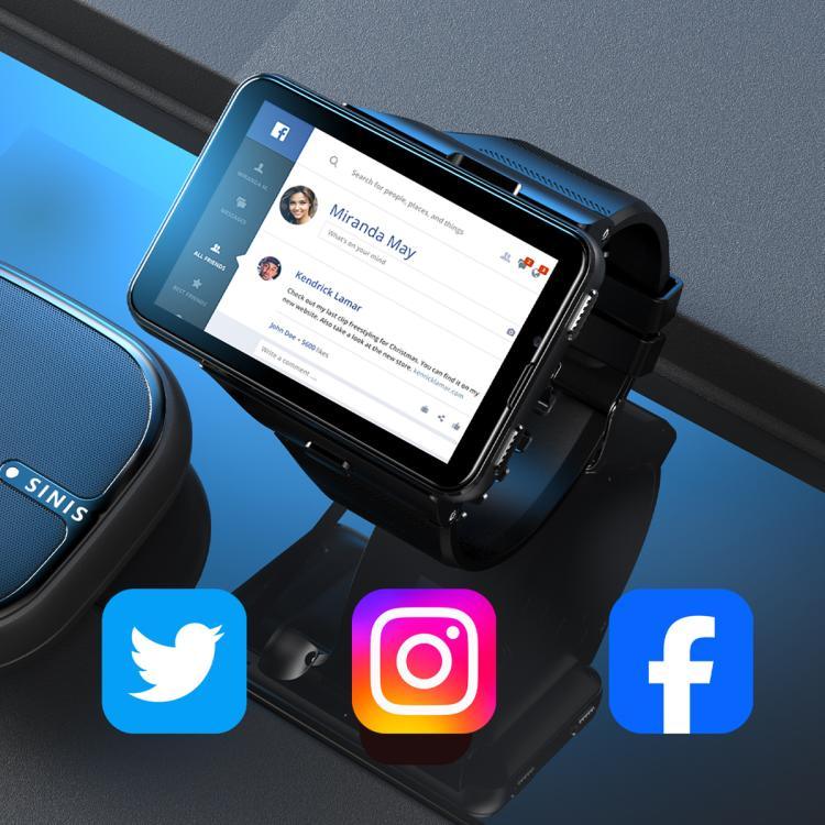S999 2.88인치 TFT 스크린 4G 스마트워치, 안드로이드 11, 4GB+64GB