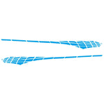 2 PCS/Set D-501 Plaid Pattern Car Modified Decorative Sticker, D-501