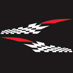 2 PCS/Set D-538 Checkered Totem Pattern Car Modified Decorative Sticker