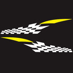 2 PCS/Set D-538 Checkered Totem Pattern Car Modified Decorative Sticker