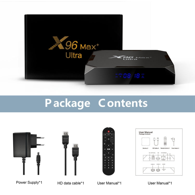 H96 Max+ Ultra 4GB+64GB Amlogic S905X4 8K 스마트 TV 박스 안드로이드 11.0 미디어 플레이어, 4GB+64GB, 호주 플러그, 4GB+64GB, EU 플러그, 4GB+64GB, 미국 플러그, 4GB+64GB, 영국 플러그