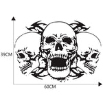 D-923 Three Skulls Pattern Car Modified Decorative Sticker, D-923