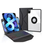 Z11BS 펜 슬롯 백라이트 블루투스 키보드 가죽 태블릿 케이스, iPad Pro 11 2021/2020/2018용, iPad Air 11 2025 / 2024 / Air 5 / Air 4용, iPad 10.2 2021/2020/2019용