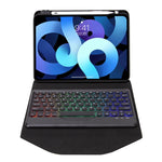 Z11BS 펜 슬롯 백라이트 블루투스 키보드 가죽 태블릿 케이스, iPad Pro 11 2021/2020/2018용, iPad Air 11 2025 / 2024 / Air 5 / Air 4용, iPad 10.2 2021/2020/2019용