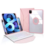 Z11BS 펜 슬롯 백라이트 블루투스 키보드 가죽 태블릿 케이스, iPad Pro 11 2021/2020/2018용, iPad Air 11 2025 / 2024 / Air 5 / Air 4용, iPad 10.2 2021/2020/2019용