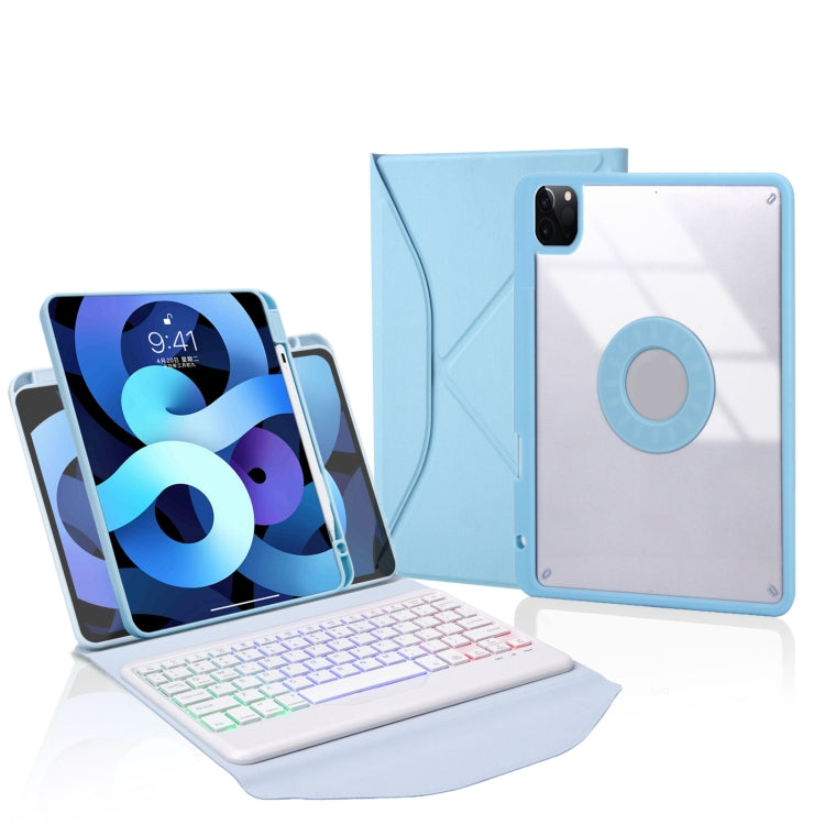 Z11BS 펜 슬롯 백라이트 블루투스 키보드 가죽 태블릿 케이스, iPad Pro 11 2021/2020/2018용, iPad Air 11 2025 / 2024 / Air 5 / Air 4용, iPad 10.2 2021/2020/2019용