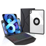 Z11BS 펜 슬롯 백라이트 블루투스 키보드 가죽 태블릿 케이스, iPad Pro 11 2021/2020/2018용, iPad Air 11 2025 / 2024 / Air 5 / Air 4용, iPad 10.2 2021/2020/2019용