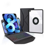 Z11BS 펜 슬롯 백라이트 블루투스 키보드 가죽 태블릿 케이스, iPad Pro 11 2021/2020/2018용, iPad Air 11 2025 / 2024 / Air 5 / Air 4용, iPad 10.2 2021/2020/2019용
