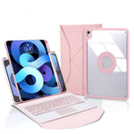 Z11B-A 펜 슬롯 터치패드 블루투스 키보드 가죽 태블릿 케이스, iPad Pro 11 2021/2020/2018용, iPad Air 11 2025 / 2024 / Air 5 / Air 4용, iPad 10.2 2021/2020/2019용
