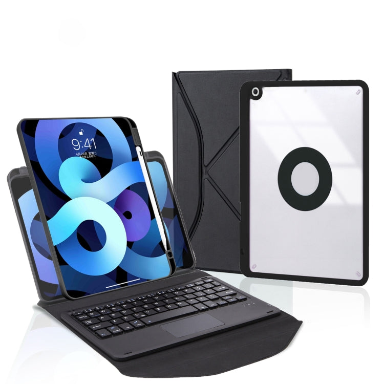 Z11B-A 펜 슬롯 터치패드 블루투스 키보드 가죽 태블릿 케이스, iPad Pro 11 2021/2020/2018용, iPad Air 11 2025 / 2024 / Air 5 / Air 4용, iPad 10.2 2021/2020/2019용