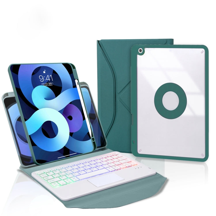 Z11B-AS 펜 슬롯 터치패드 백라이트 블루투스 키보드 가죽 태블릿 케이스, iPad Pro 11 2021/2020/2018용, iPad Air 11 2025 / 2024 / Air 5 / Air 4용, iPad 10.2 2021/2020/2019용