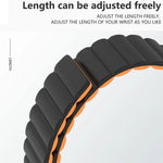 역방향 버클 자석 실리콘 시계줄, 애플 워치 시리즈 7 45mm / 6&SE&5&4 44mm / 3&2&1 42mm, 7 41mm / 6&SE&5&4 40mm / 3&2&1 38mm용