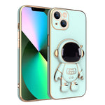 Plating Astronaut Holder Phone Case, For iPhone 13 Pro Max, For iPhone 13 Pro, For iPhone 13, For iPhone 13 mini, For iPhone 12 Pro Max