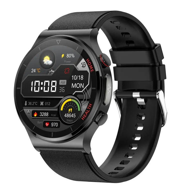 E300 1.32인치 스크린 TPU 시계줄 스마트 헬스 워치, 체온 모니터링, 심전도(ECG) 모니터링, 혈압 지원