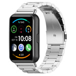For Huawei Watch Fit 2 Three-bead Metal Stainless Steel Watch Band
