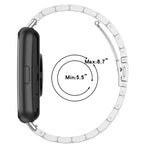 For Huawei Watch Fit 2 Three-bead Metal Stainless Steel Watch Band