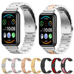For Huawei Watch Fit 2 Three-bead Metal Stainless Steel Watch Band