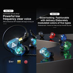 QKZ SK7 3.5mm 스포츠 인이어 구리 드라이버 유선 하이파이 스테레오 이어폰 마이크 포함