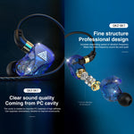 QKZ SK7 3.5mm 스포츠 인이어 구리 드라이버 유선 하이파이 스테레오 이어폰 마이크 포함