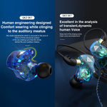 QKZ SK7 3.5mm 스포츠 인이어 구리 드라이버 유선 하이파이 스테레오 이어폰 마이크 포함