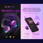 QKZ ZXT 스포츠 인이어 유선 컨트롤 플러그 하이파이 스테레오 스테이지 모니터 이어폰, 표준 버전, 마이크 포함