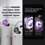 QKZ VK4 인이어 서브우퍼 하이파이 유선 컨트롤 이어폰 마이크 포함