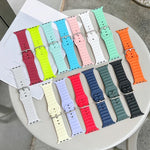 단색 실리콘 시계줄, 애플 워치 시리즈용, 7 45mm / 6&SE&5&4 44mm / 3&2&1 42mm, 7 41mm / 6&SE&5&4 40mm / 3&2&1 38mm