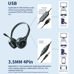 SOYTO SY-G30C 긴 마이크 유선 노이즈 캔슬링 인체공학적 게이밍 헤드셋, 3.5mm