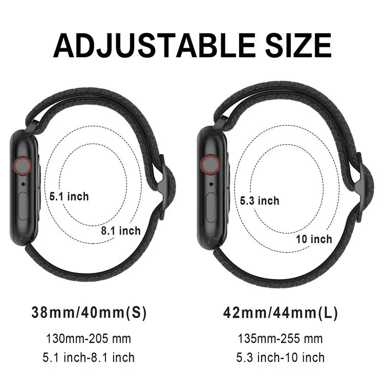 웨이브 나일론 시계줄, 애플 워치 시리즈용, 7 45mm / 6&SE&5&4 44mm / 3&2&1 42mm, 7 41mm / 6&SE&5&4 40mm / 3&2&1 38mm