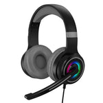 Y20 LED 베이스 스테레오 PC 유선 게이밍 헤드셋 마이크 포함