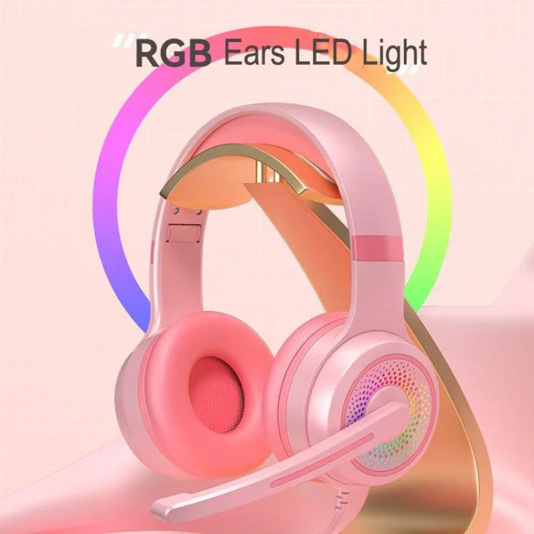 Y20 LED 베이스 스테레오 PC 유선 게이밍 헤드셋 마이크 포함