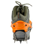 1 Pair 19 Teeth Anti-Slip Ice Gripper Hiking Climbing Chain Shoes Covers, 19 Teeth Size:L(Black), 19 Teeth Size:L(Orange), 19 Teeth Size:XL(Black), 19 Teeth Size:XL(Orange)