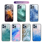 Marble Pattern Glass Protective Phone Case, For iPhone 13 Pro Max, For iPhone 13 Pro, For iPhone 13, For iPhone 14 Plus, For iPhone 14 Pro Max, For iPhone 14 Pro