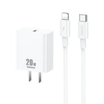 REMAX RP-U5 익스트림 2 시리즈 20W PD 충전기 + 1m USB-C / 타입-C to 8핀 고속 충전 데이터 케이블 세트, CN 플러그, EU 플러그, US 플러그