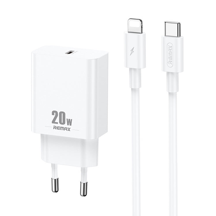 REMAX RP-U5 익스트림 2 시리즈 20W PD 충전기 + 1m USB-C / 타입-C to 8핀 고속 충전 데이터 케이블 세트, CN 플러그, EU 플러그, US 플러그