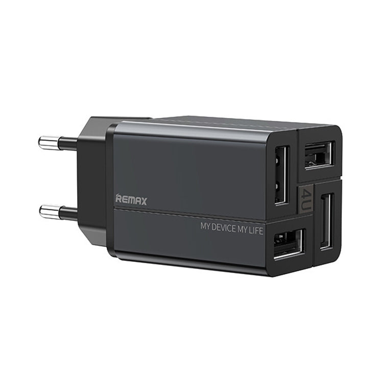 REMAX RP-U43 3.4A 4 USB 포트 고속 충전기, EU 플러그, UK 플러그