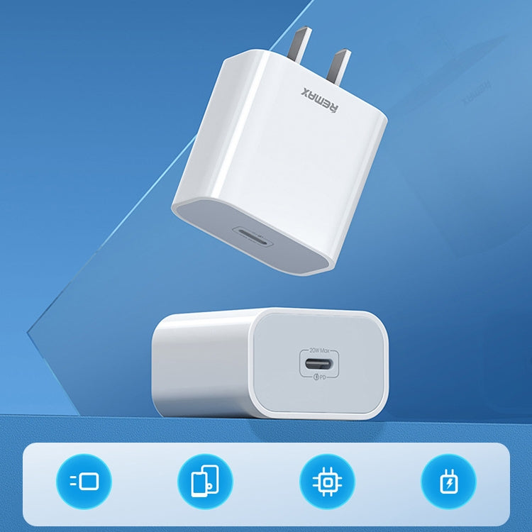 REMAX RP-U79 스피드 시리즈 20W USB-C/타입-C 다중 호환 고속 충전기, CN 플러그, EU 플러그, UK 플러그