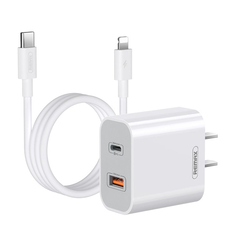 REMAX RP-U68 20W USB+USB-C/Type-C 듀얼 인터페이스 고속 충전기 세트, CN 플러그, EU 플러그, UK 플러그, US 플러그