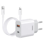 REMAX RP-U68 20W USB+USB-C/Type-C 듀얼 인터페이스 고속 충전기 세트, CN 플러그, EU 플러그, UK 플러그, US 플러그