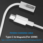 100W 5핀 MagSafe 1 (L자형) to USB-C / Type-C PD 충전 케이블, 케이블 길이: 1.8m, MagSafe 1 (L자형)