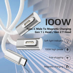 100W 5핀 MagSafe 1 (L자형) to USB-C / Type-C PD 충전 케이블, 케이블 길이: 1.8m, MagSafe 1 (L자형)
