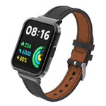 Genuine Leather Metal Case Integrated Watch Band, For Xiaomi Mi Watch Lite / Redmi Watch, For Xiaomi Redmi Watch 2, For Xiaomi Redmi Watch 2 Lite