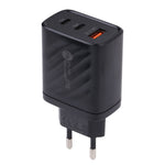 AR-892 3-in-1 QC3.0 PD20W USB + USB-C / 타입-C 벽면 여행용 충전기, EU 플러그, 영국 플러그