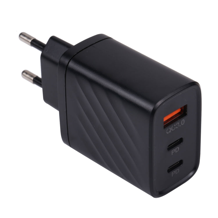 AR-892 3-in-1 QC3.0 PD20W USB + USB-C / 타입-C 벽면 여행용 충전기, EU 플러그, 영국 플러그