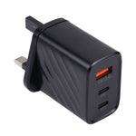 AR-892 3-in-1 QC3.0 PD20W USB + USB-C / 타입-C 벽면 여행용 충전기, EU 플러그, 영국 플러그